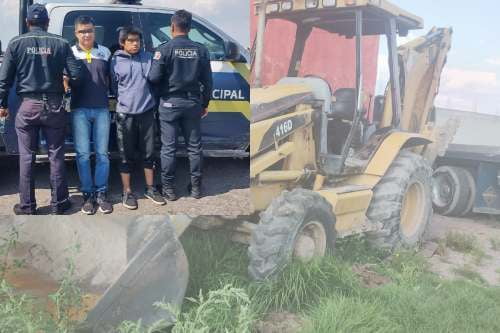Video: Localizan retroexcavadora robada en Toluca; hay dos detenido